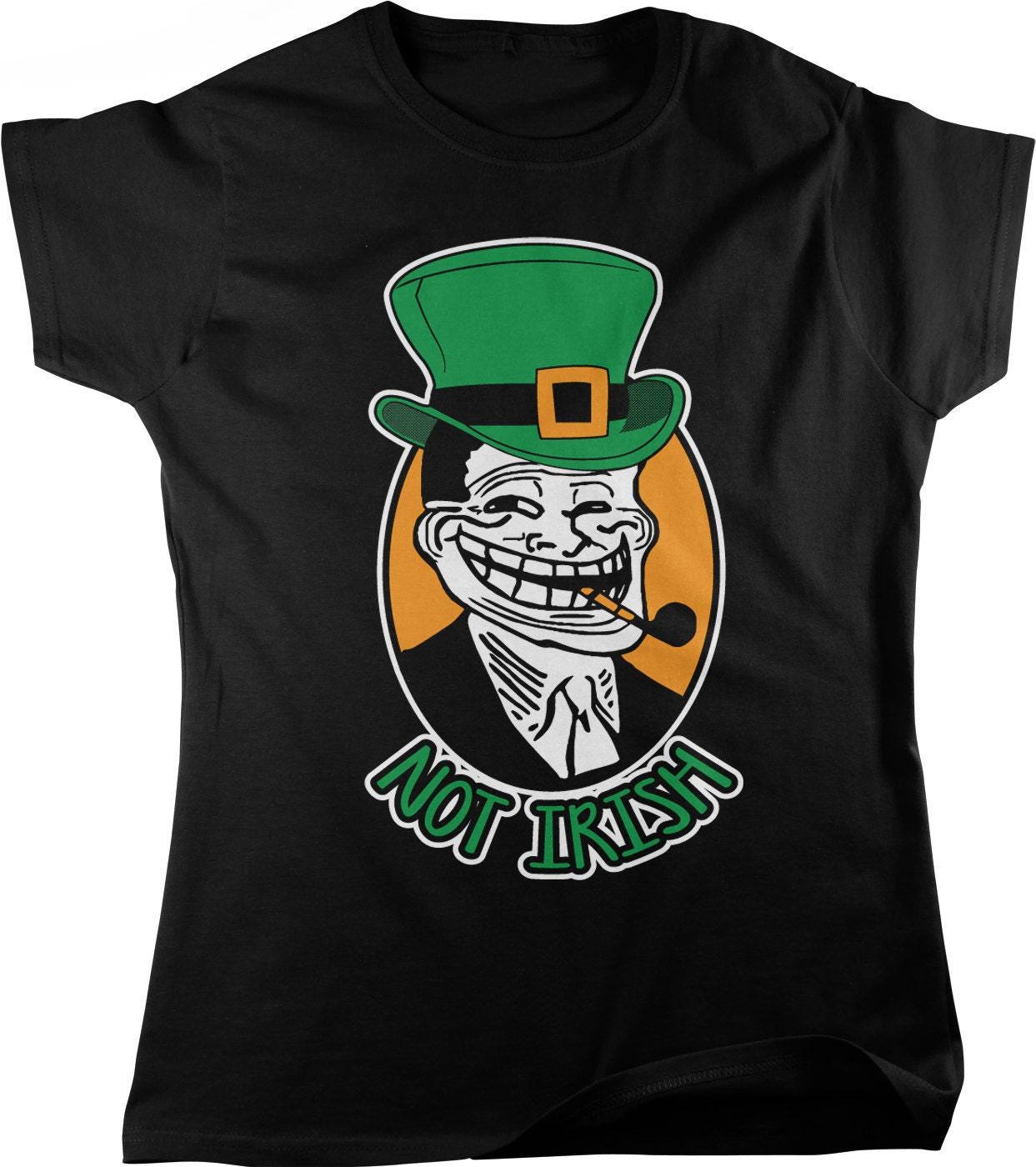 Women's Leprechaun T-Shirt - St Patricks Shirt | Irish Spirit Tee With Clover Design