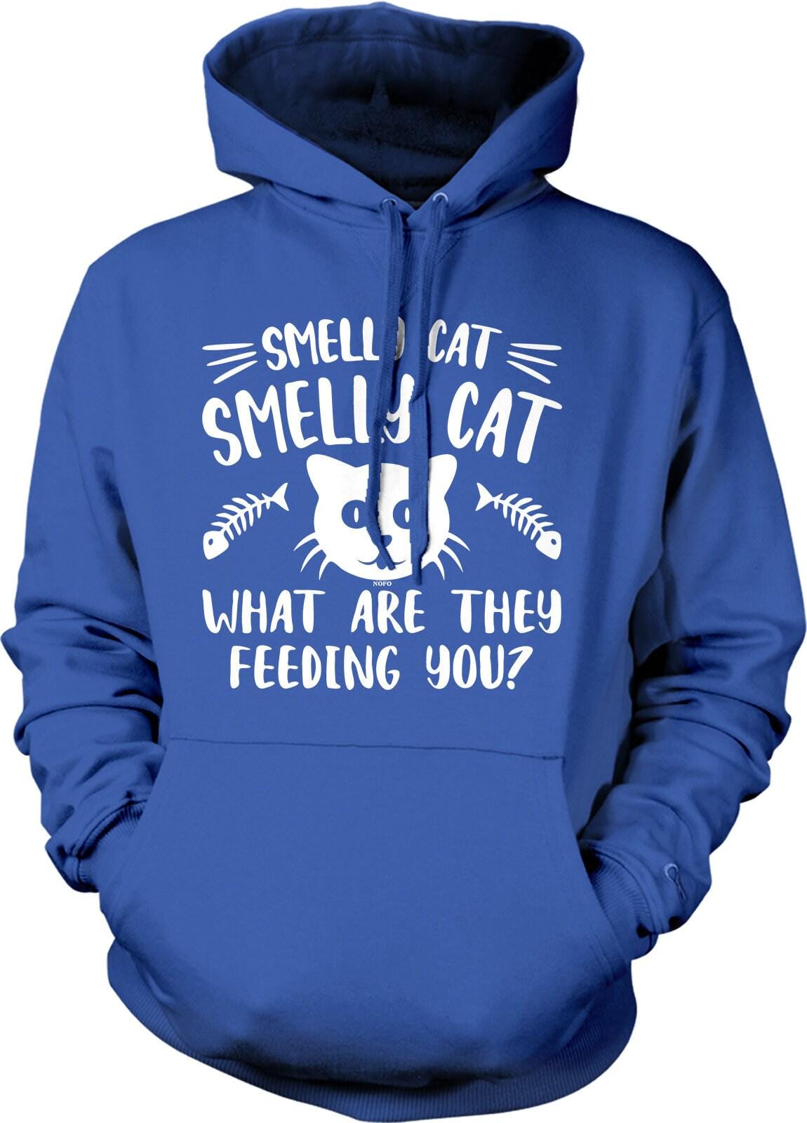 Smelly Cat Hoodie - Cozy Cotton Blend Hooded Sweatshirt with Pouch Pocket