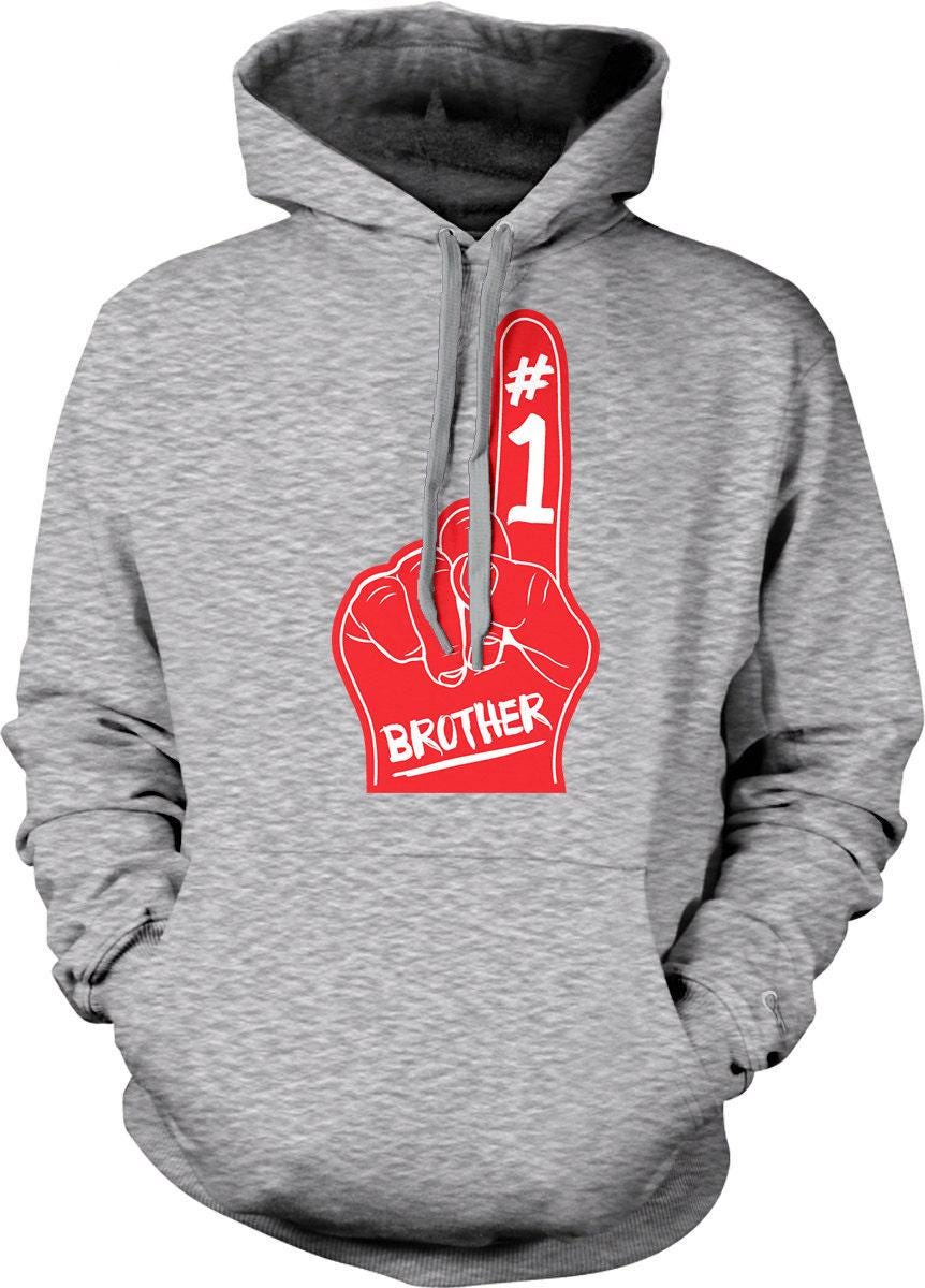 Brother Hoodie – Soft Cotton Blend Casual Sweatshirt With Foam Finger Design