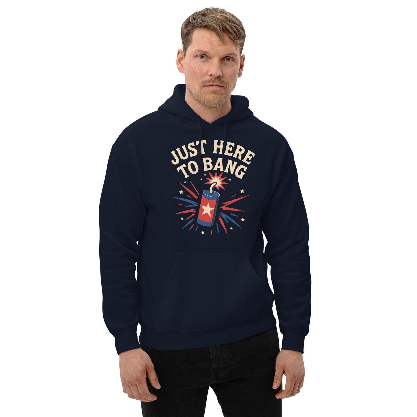 jut here to bang july 4th bbq gear Unisex Hoodie