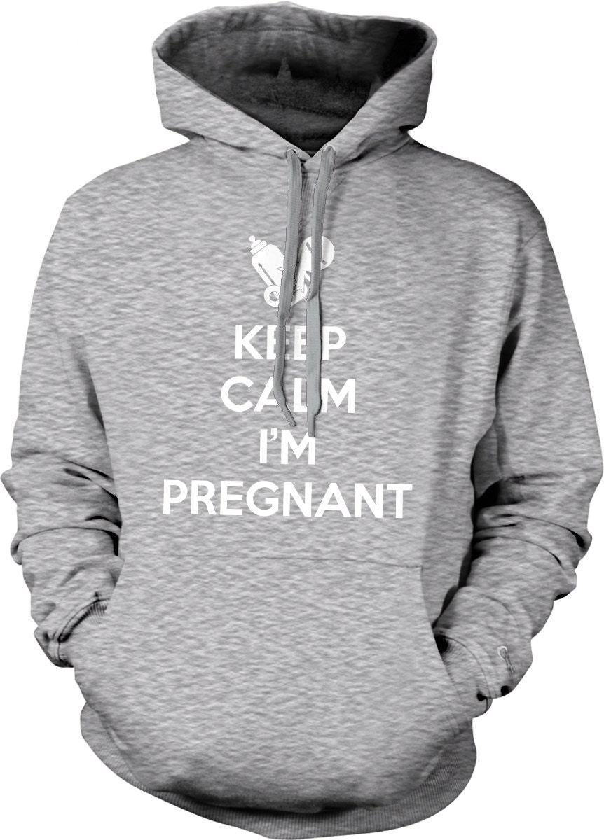 Pregnant Hooded Sweatshirt – Cozy Cotton Blend Pullover With Double Ply Hoodie