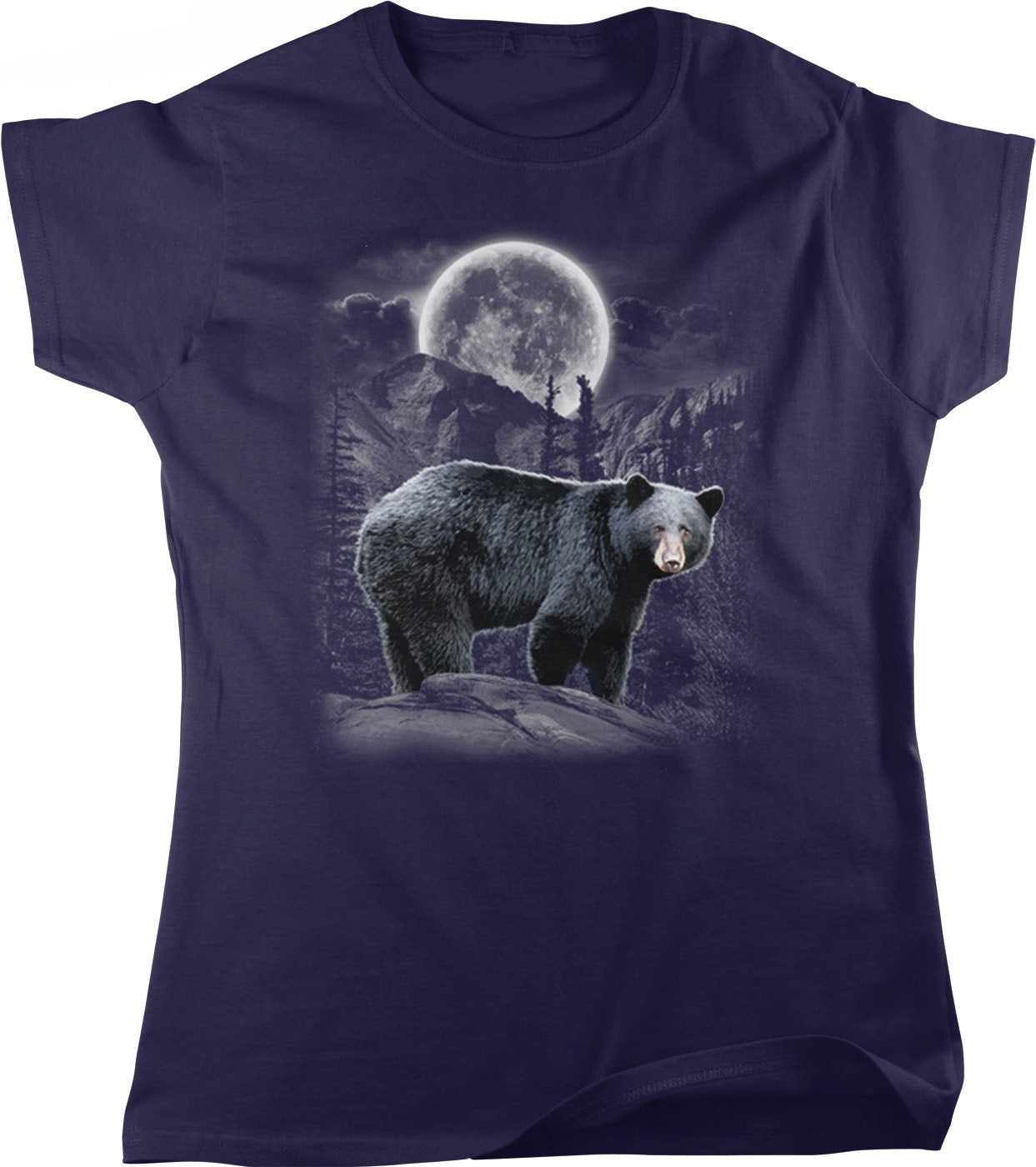 Women's Nature T-Shirt – Grizzly Bear Design Shirt | Mountain Adventure Top