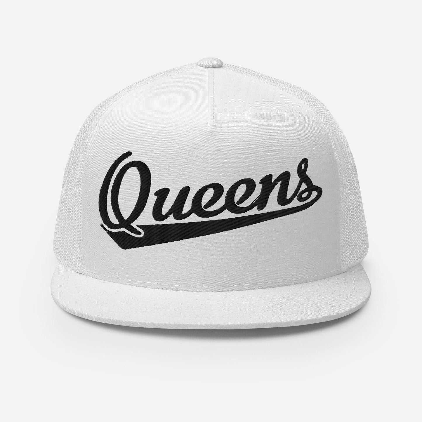 Queens Snapback Trucker Hat – Five Panel Urban Streetwear Hat With Breathable Mesh Back