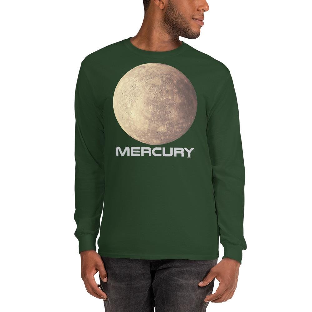 Planet Mercury Men’s Long Sleeve Shirt