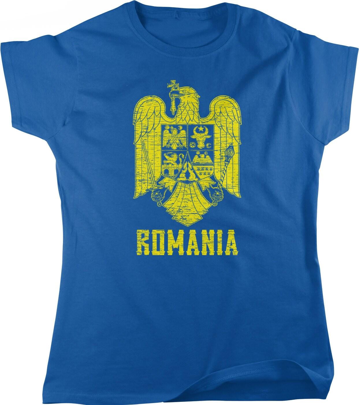 Romania Coat of Arms Shirt – Women's Full Cut Tee With Eagle Emblem