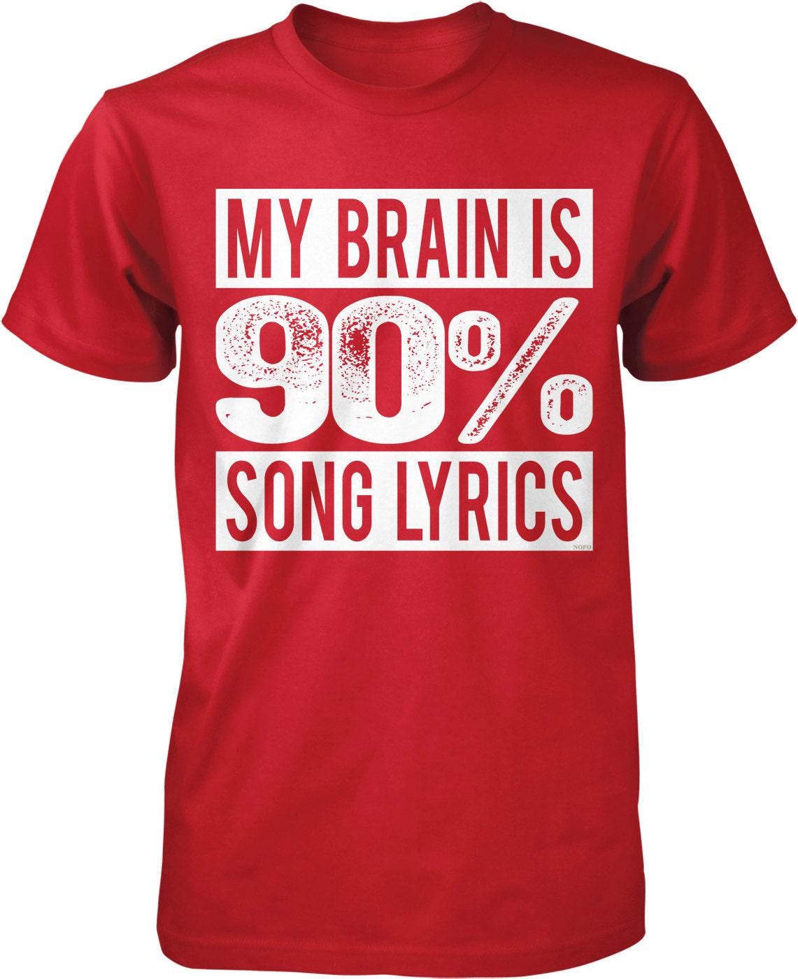 Song Lyrics T-Shirt - Music Lover Tee | Comfort Fit Cotton Blend Shirt