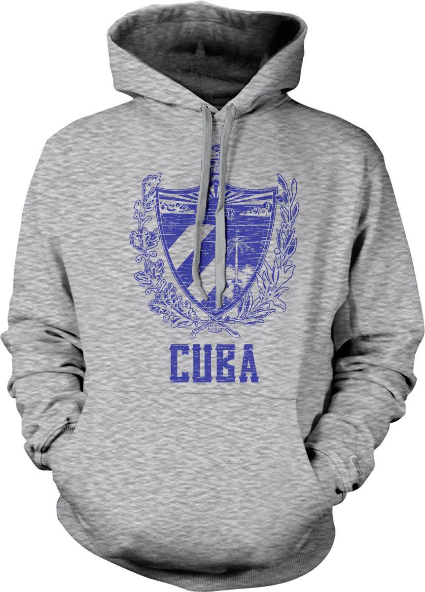 Made in USA Hoodie – Cuba Coat Arms Bold Graphic Sweatshirt with Phrygian Cap