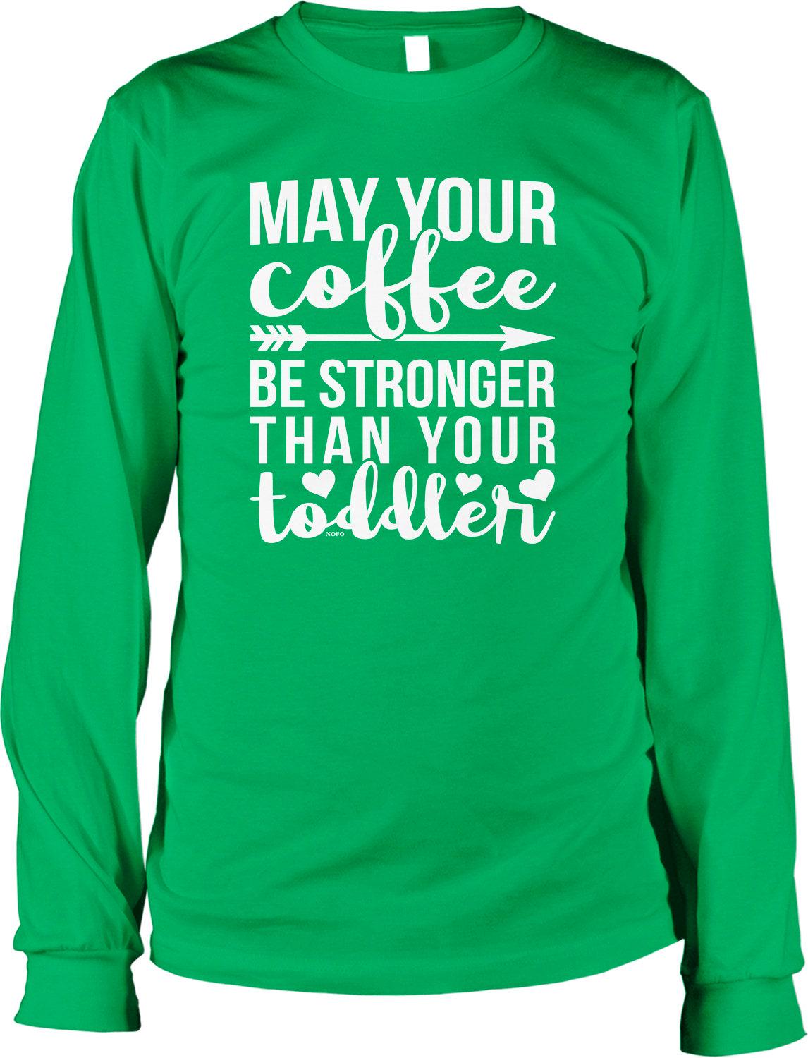 Long Sleeve Shirt - Casual Coffee Shirt With Pre Shrunk Cotton & Taped Neck