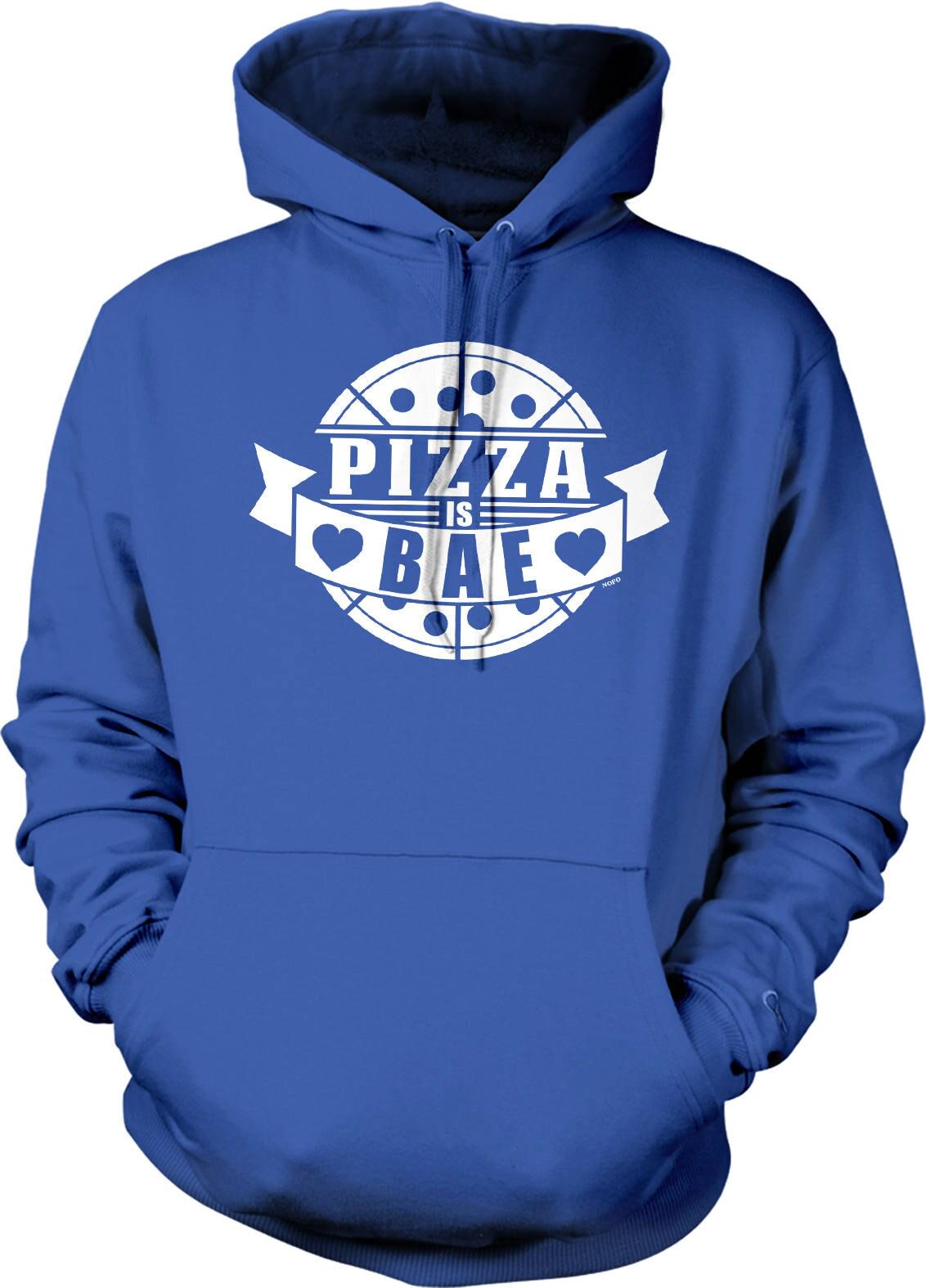 Pizza Hoodie - Funny Graphic Sweatshirt With Double Ply Hood & Matching Draw Cord