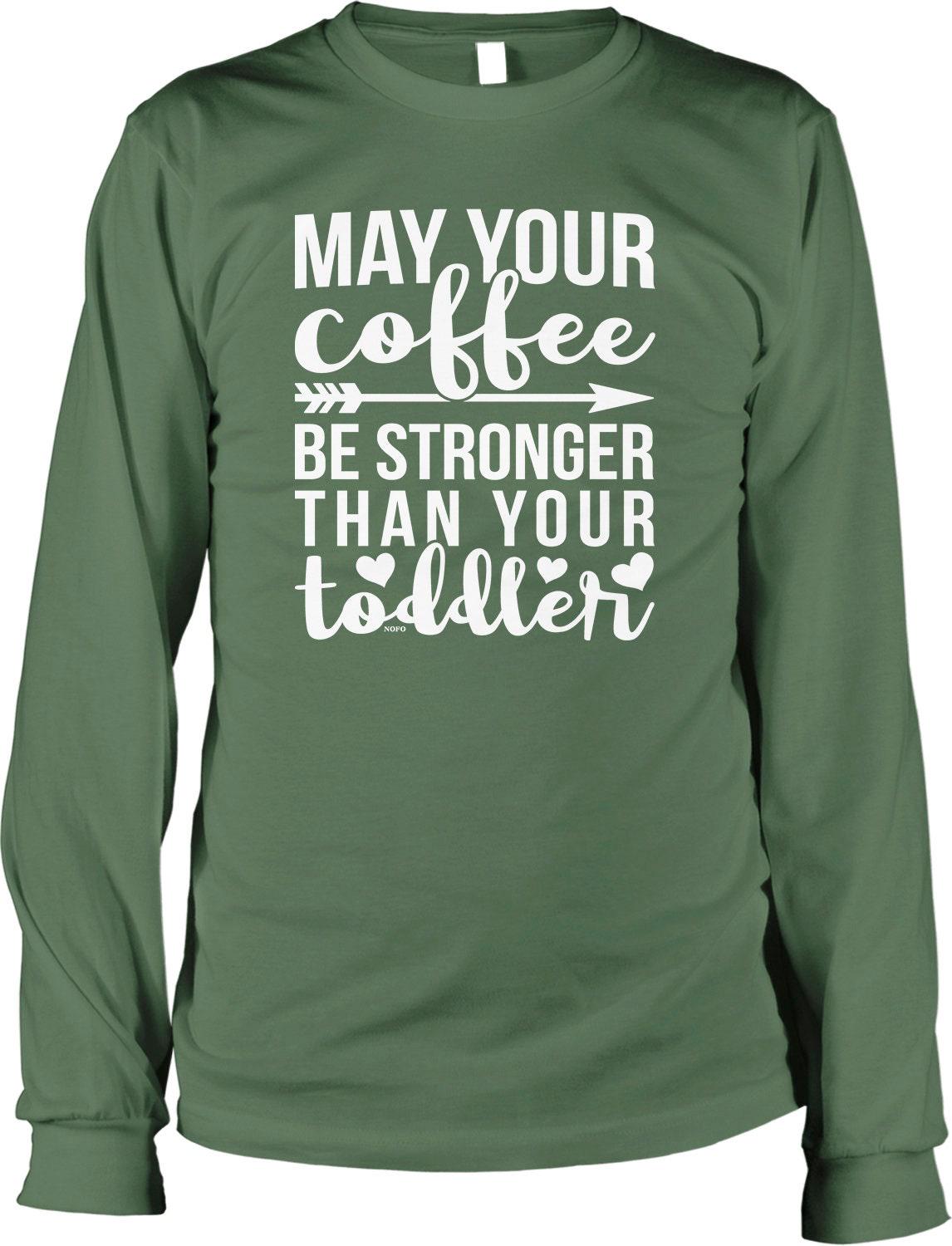 Long Sleeve Shirt - Casual Coffee Shirt With Pre Shrunk Cotton & Taped Neck