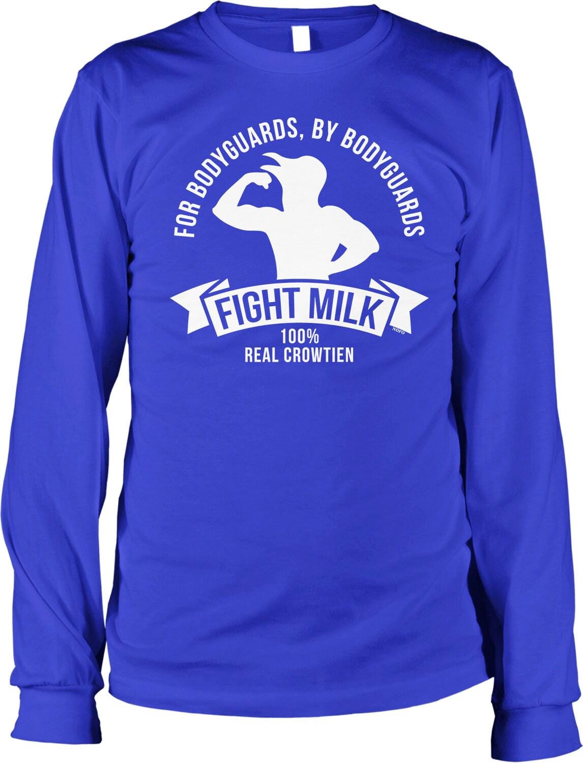 Fight Milk Shirt - Long Sleeve Cotton Casual Shirt With Durable Pre Shrunk Cotton