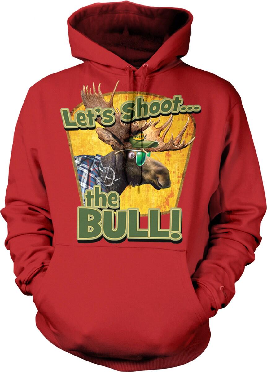 Moose Hooded Sweatshirt – Cozy Hunting Hoodie With Antler Design & Pouch Pocket Warmth
