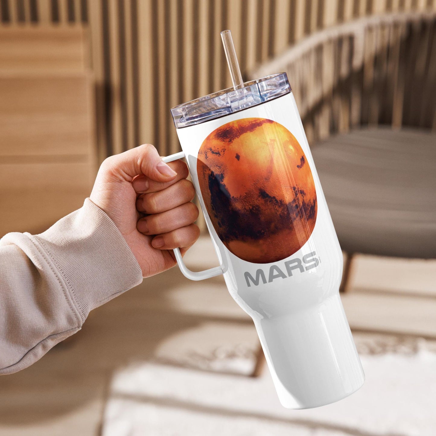 Planet Mars Travel mug with a handle
