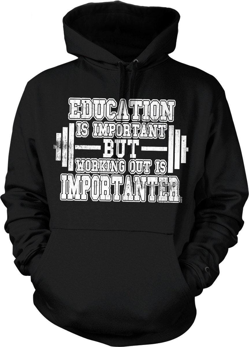 Motivational Fitness Sweatshirt - Casual Workout Hoodie With Pouch Pocket & Soft Cotton Blend