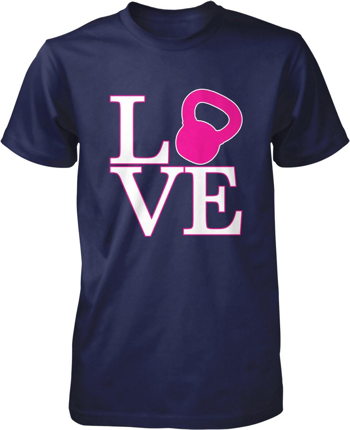 Men's Kettlebell Shirt – Durable Cotton Workout Tee with Taped Neck Seams