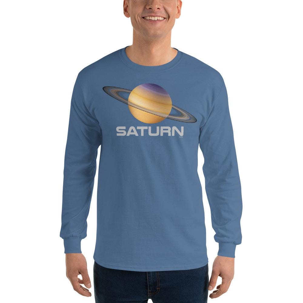 Planet Saturn Men’s Long Sleeve Shirt