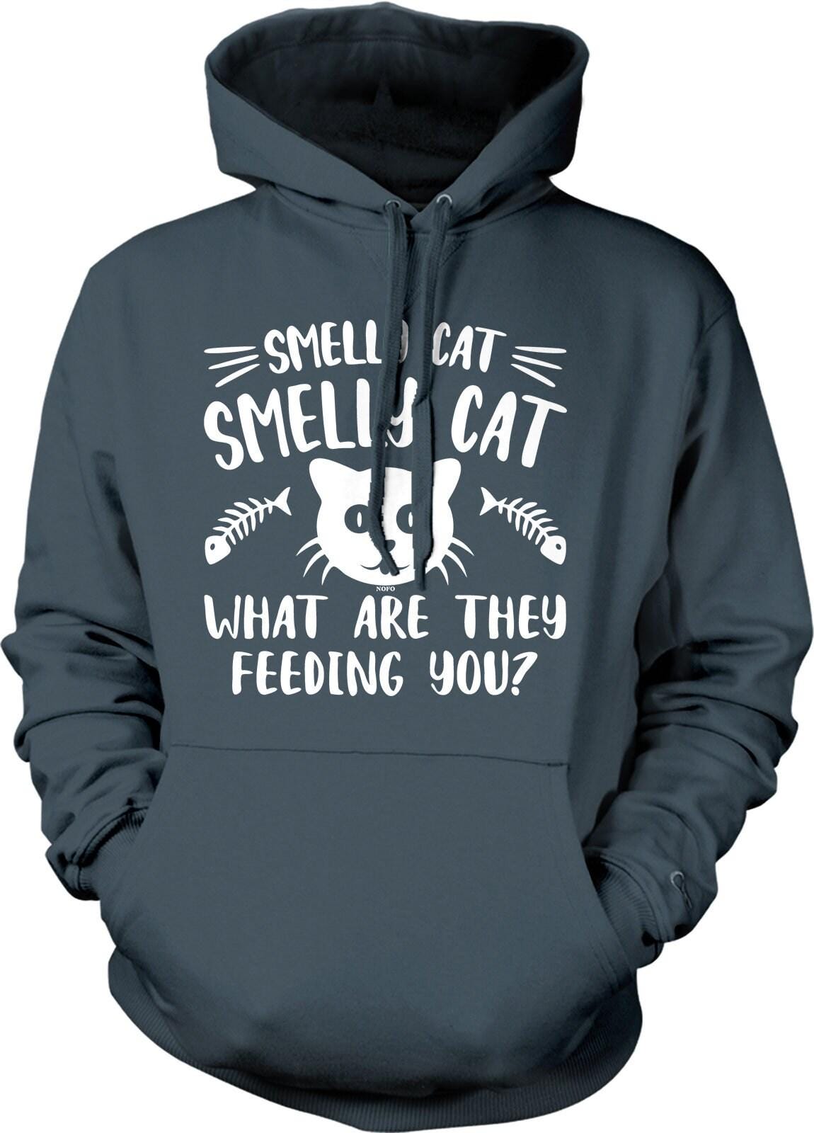 Smelly Cat Hoodie - Cozy Cotton Blend Hooded Sweatshirt with Pouch Pocket