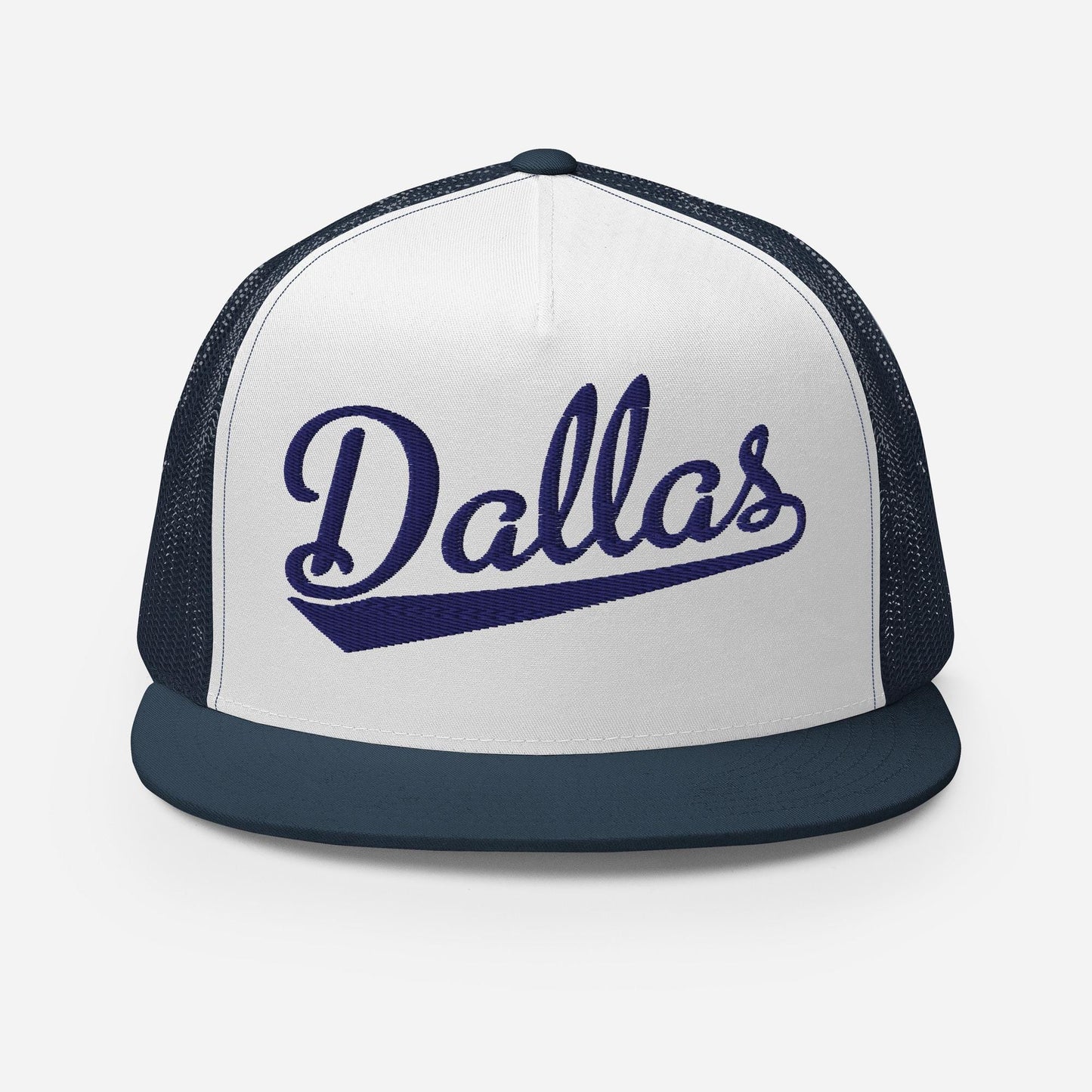 Dallas Snapback Hat – Custom Embroidered Flat Bill Cap with Mesh Back