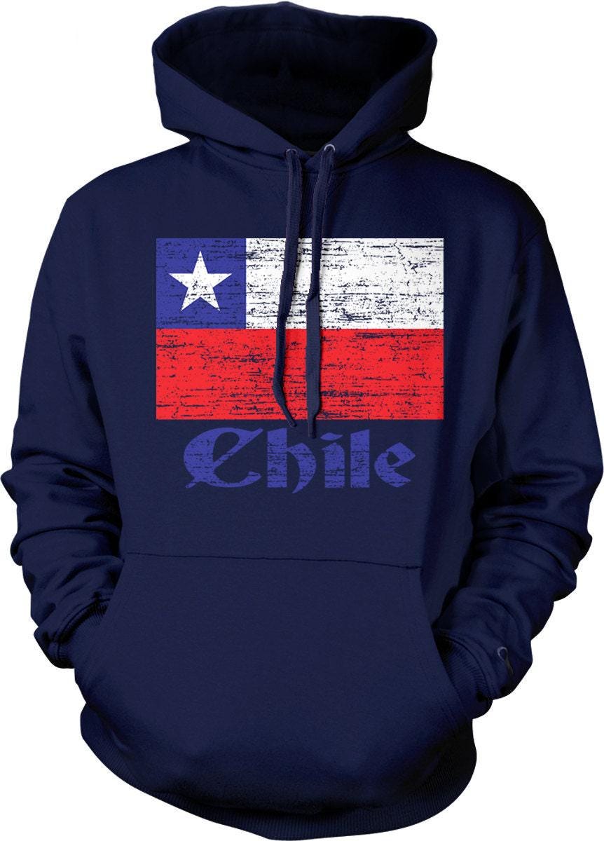 Chilean Flag Sweatshirt - Cozy Soccer Hoodie With Five Point Star Design
