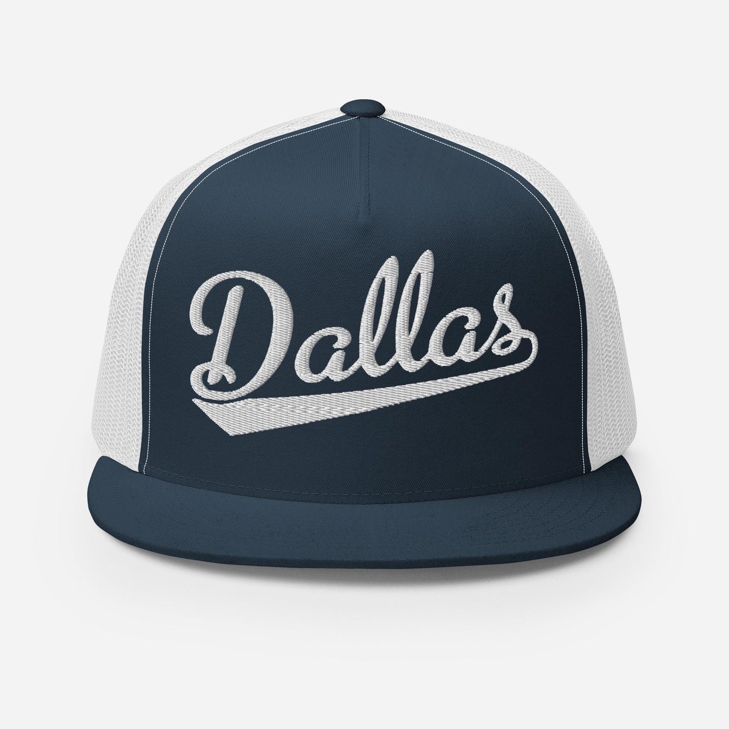 Dallas Snapback Hat – Custom Embroidered Flat Bill Cap with Mesh Back