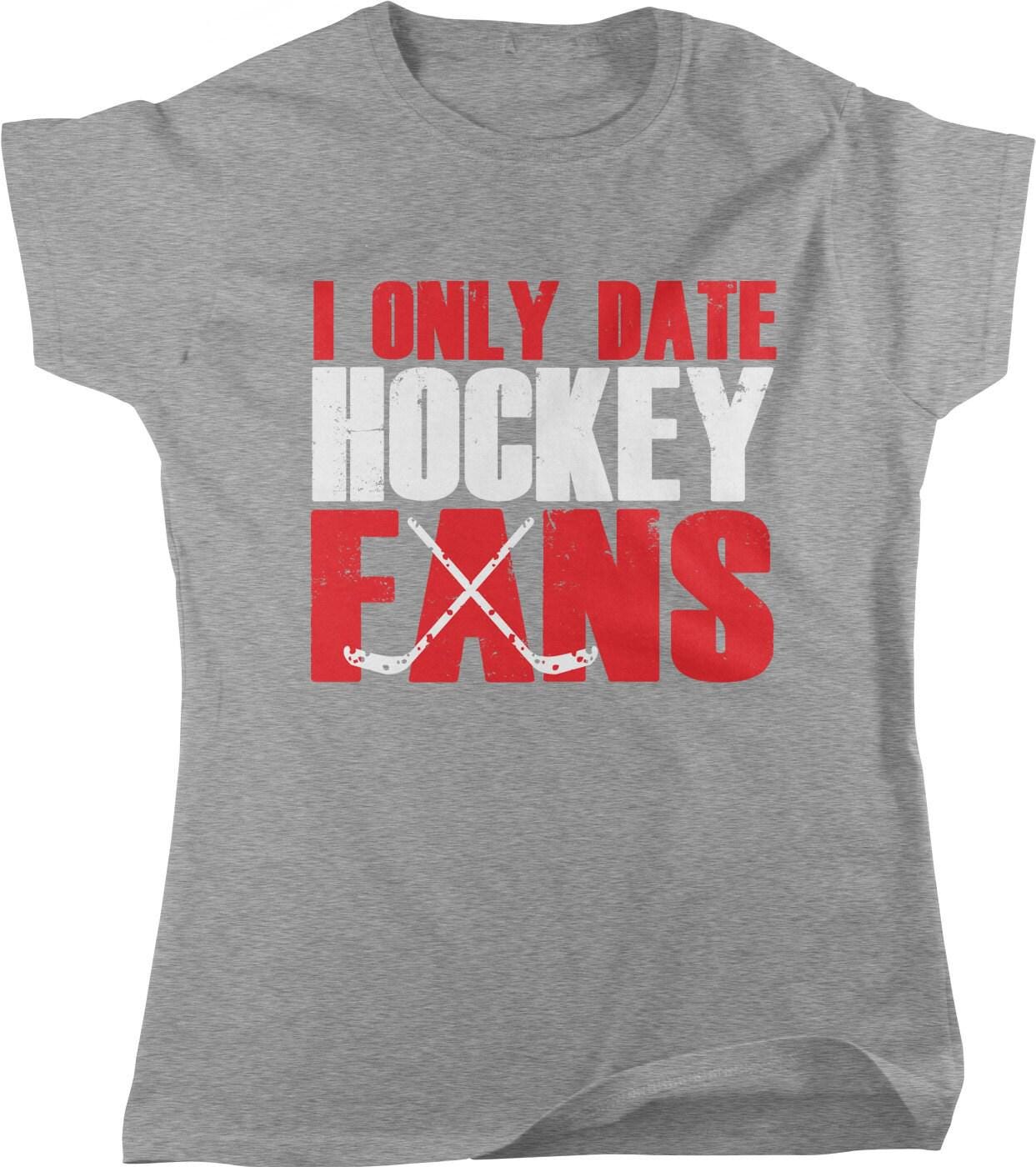 Hockey Fans T-Shirt | Funny Hockey Shirt For Women | Cotton Pre Shrunk Tee