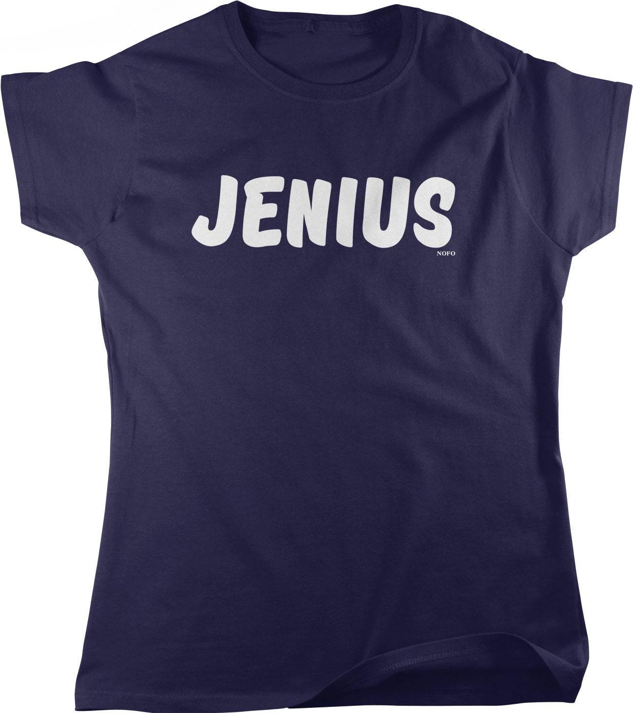 Funny Grammar Shirt - Women's Casual Tee with Jenius Print | Pre Shrunk Cotton