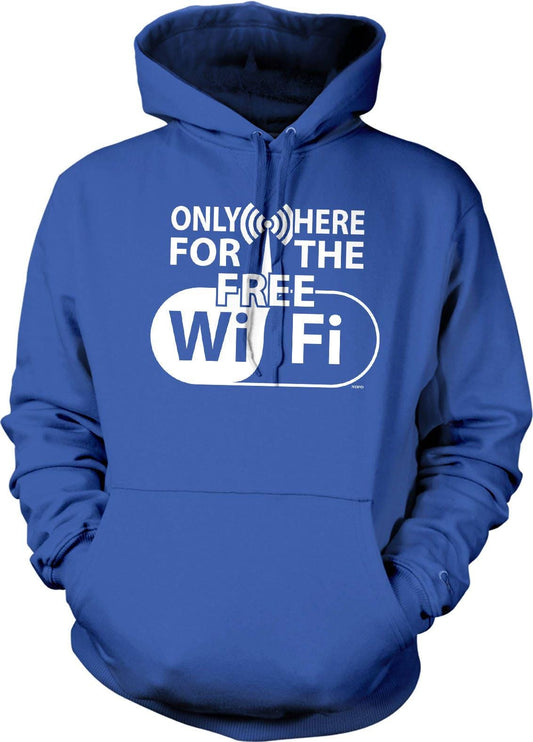 Free Wifi Hoodie - Comfortable Hooded Sweatshirt With Double Ply Hood & Pouch Pocket