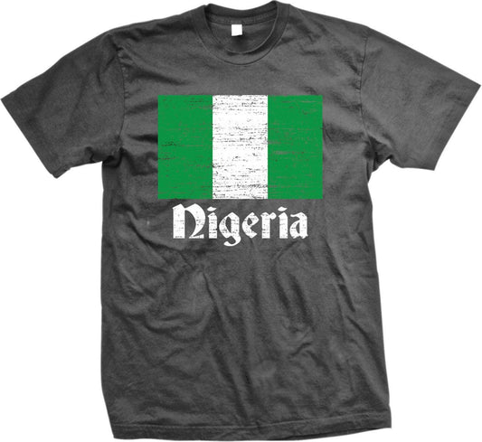 Nigerian Flag T-Shirt – Green White T Shirt | Men's Sizes S-XXXL, Durable Cotton Tee