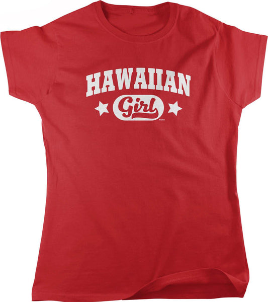 Hawaiian Girl Tee - Lightweight Cotton, Full Cut Women's Casual Shirt by Nofo Clothing Co