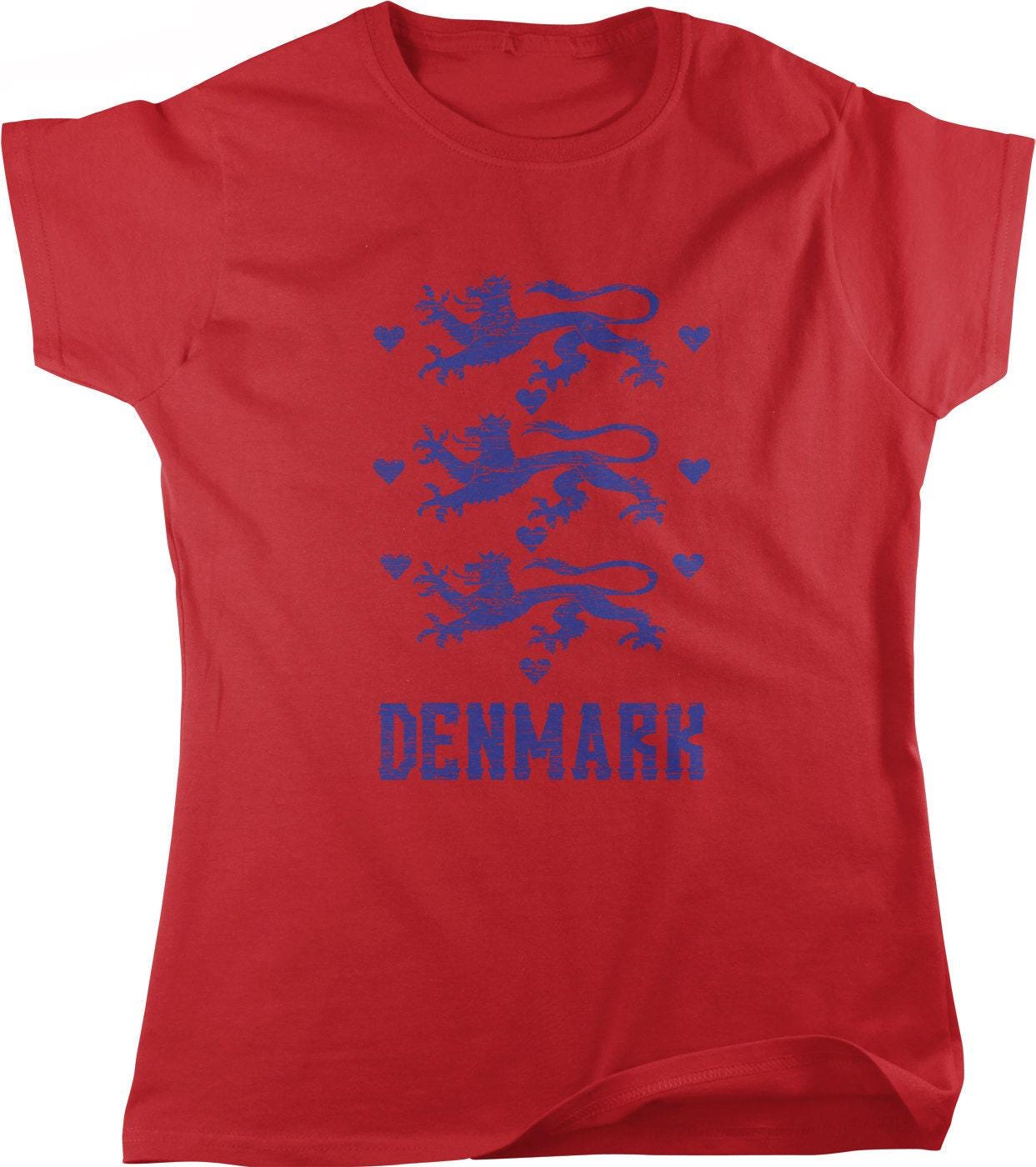Denmark Coat Arms T-Shirt, Scandinavian Heritage Shirt With Danish Royal Symbolism Tee