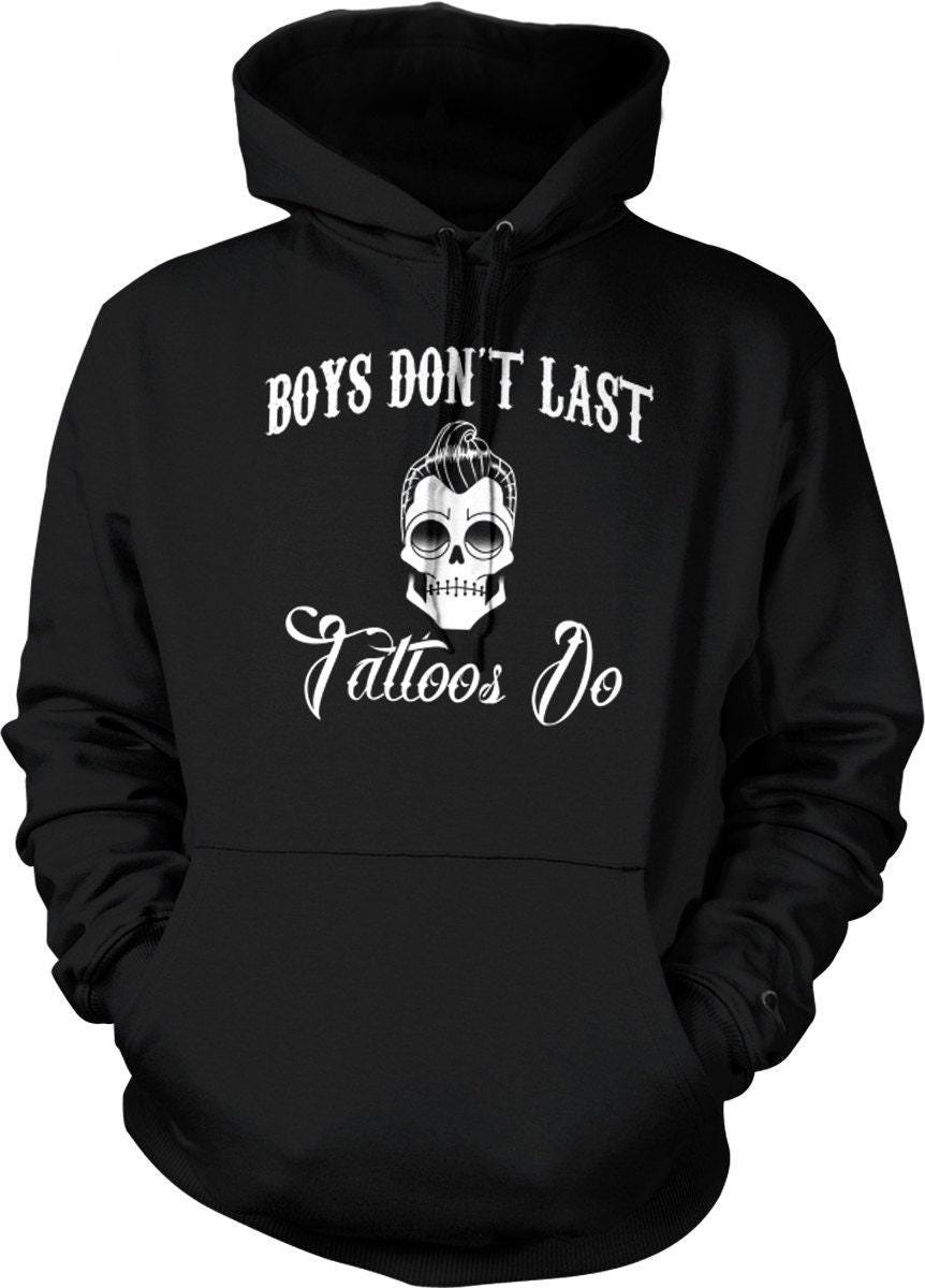 Tattoos Do Hooded Sweatshirt - Vintage Tattoo Hoodie With Soft Cotton Blend