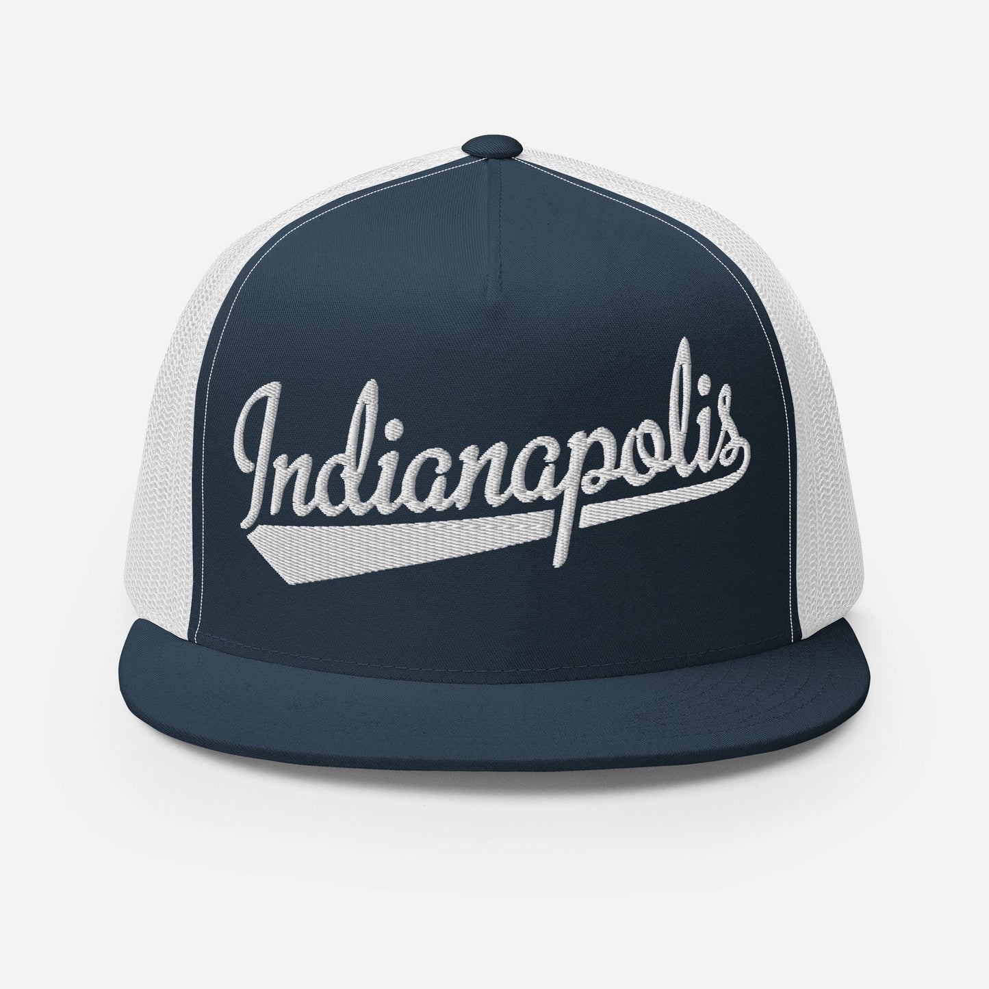 Indianapolis Snapback Trucker Hat - Five Panel Cap With Mesh Back & Flat Bill Snapback