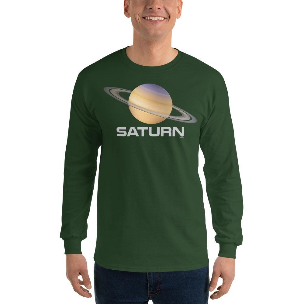 Planet Saturn Men’s Long Sleeve Shirt
