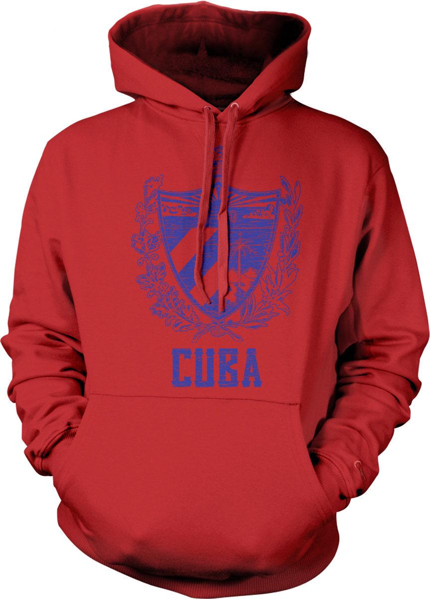 Made in USA Hoodie – Cuba Coat Arms Bold Graphic Sweatshirt with Phrygian Cap