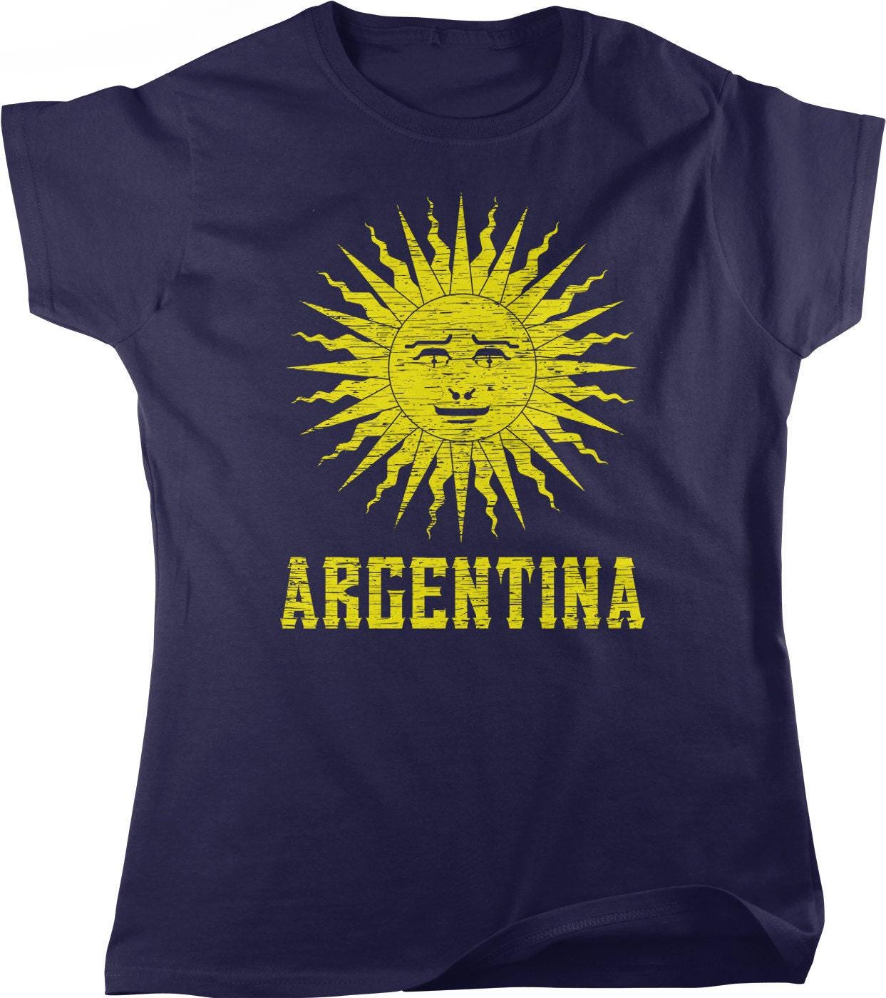 Argentina Women's T-Shirt - Sun of May Shirt | Powder Blue, Full Cut Fit