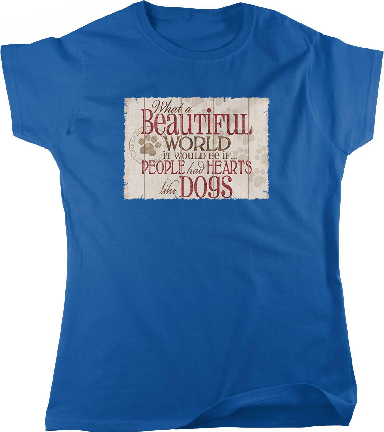 Women's Dog Lover T-Shirt – Hearts Like Dogs Shirt | Comfortable Cotton Tee