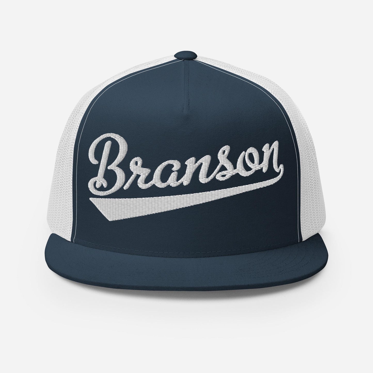 Branson Snapback Trucker Hat - Five Panel Hat With Breathable Mesh Back & Custom Thread Colors