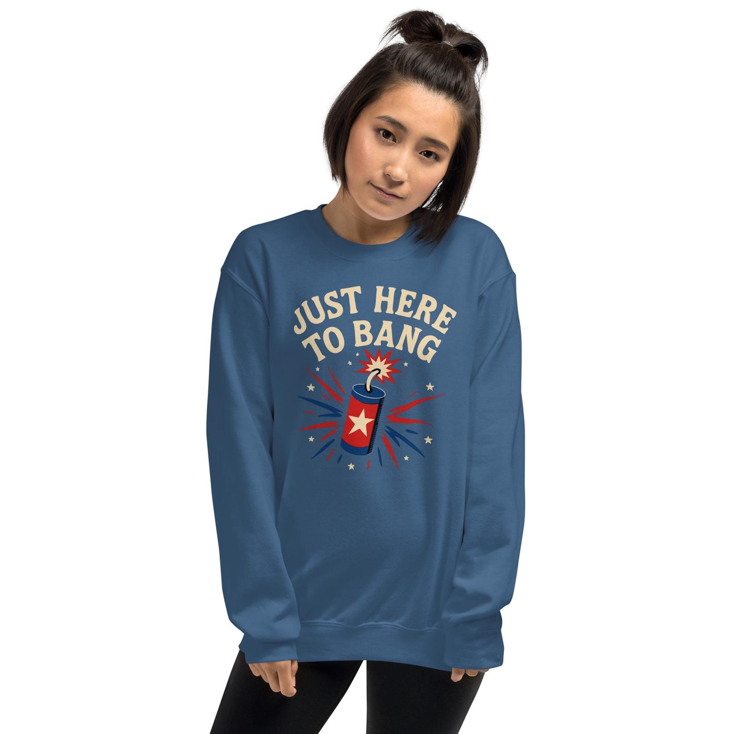 just here to bank july 4th bbq gear Unisex Sweatshirt