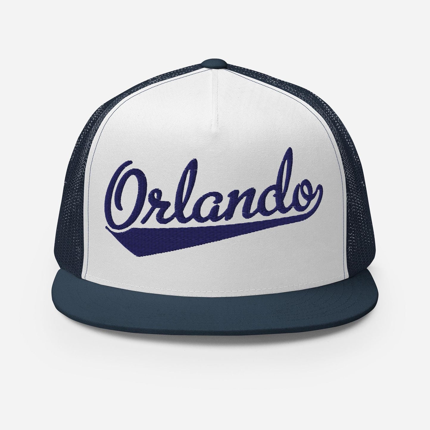 Snapback Trucker Hat - Orlando Script Baseball Cap With Custom Thread Colors