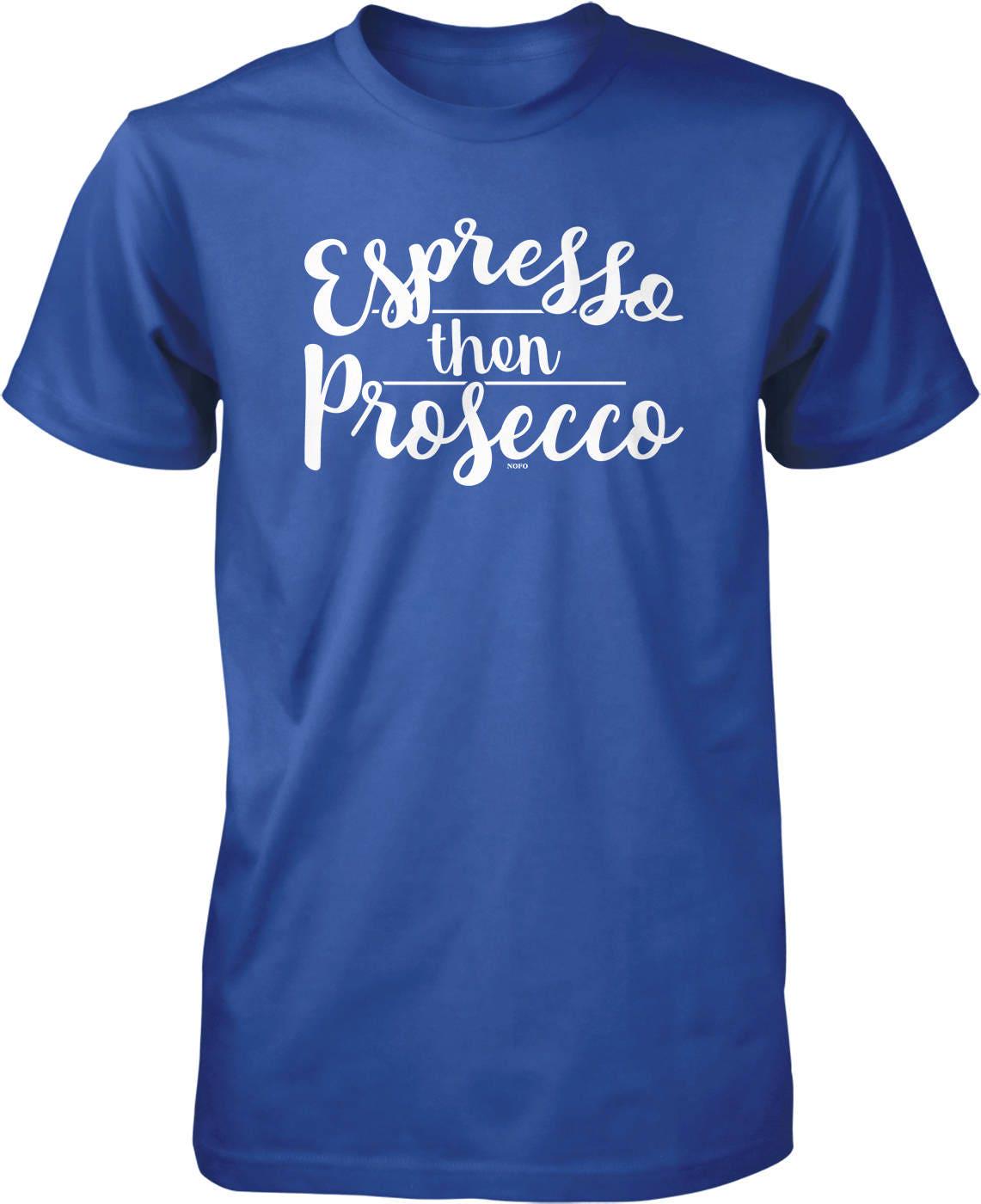 Men's Casual T-Shirt – Espresso Prosecco Shirt | Durable Pre Shrunk Cotton Tee
