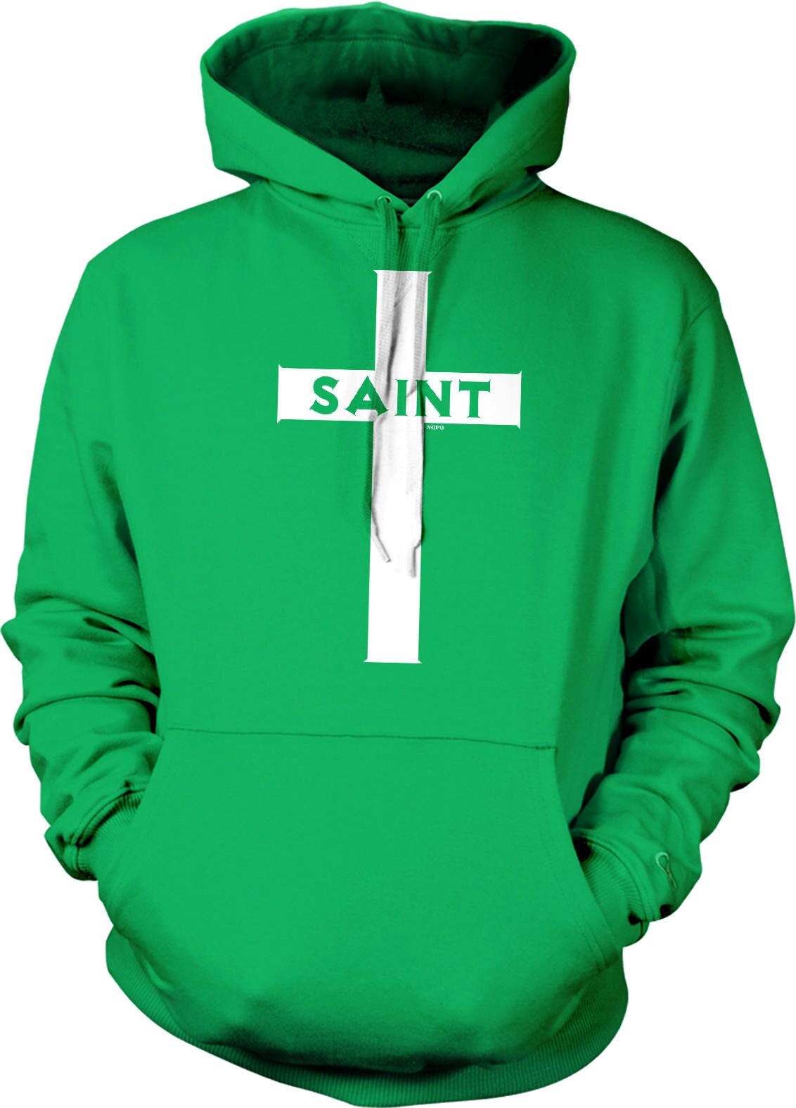 Christian Cross Hoodie - Black Pullover Sweatshirt With Front Pocket & Double Ply Hood
