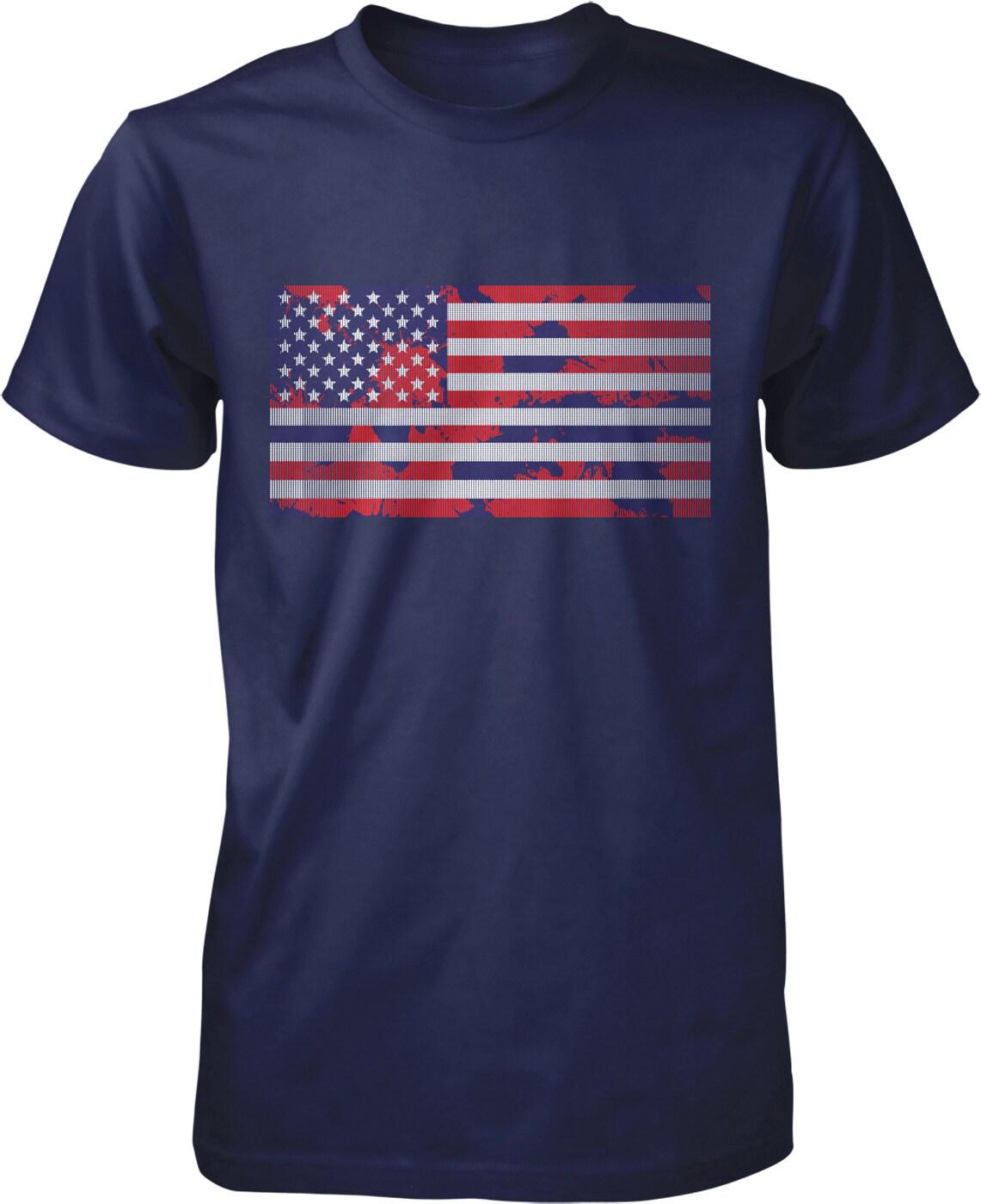USA Flag T-Shirt – Patriotic Men's Tee | Independence Day Shirt | Red White Blue Apparel