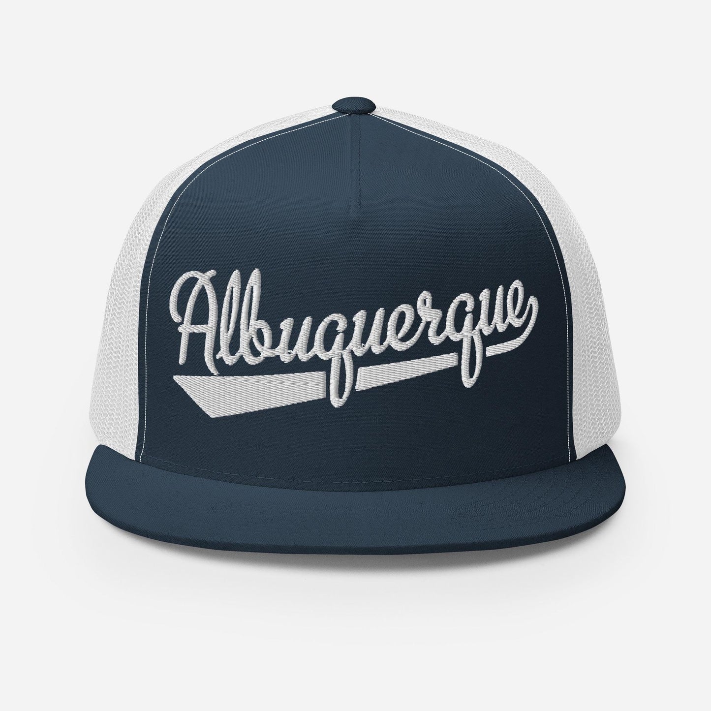 Albuquerque Snapback Trucker Hat - Five Panel Flat Bill Cap With Custom Embroidery