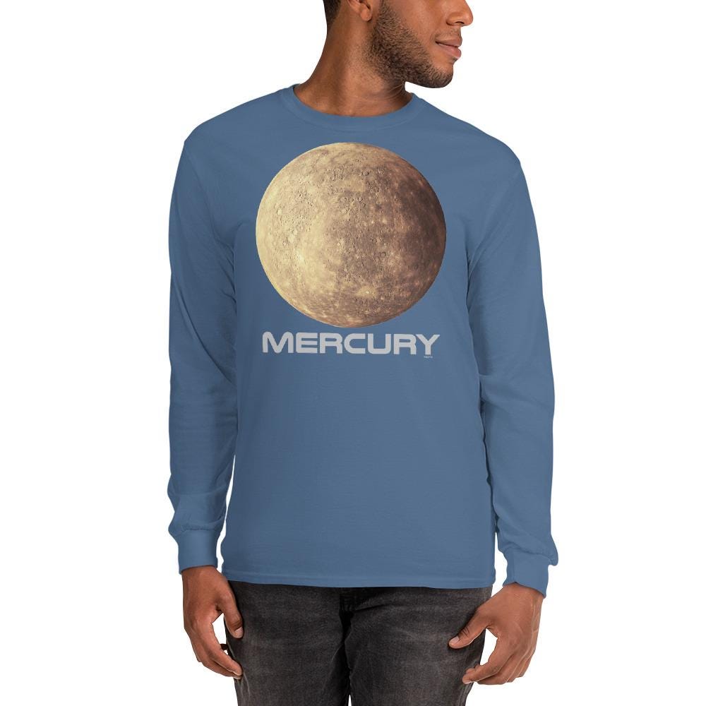 Planet Mercury Men’s Long Sleeve Shirt