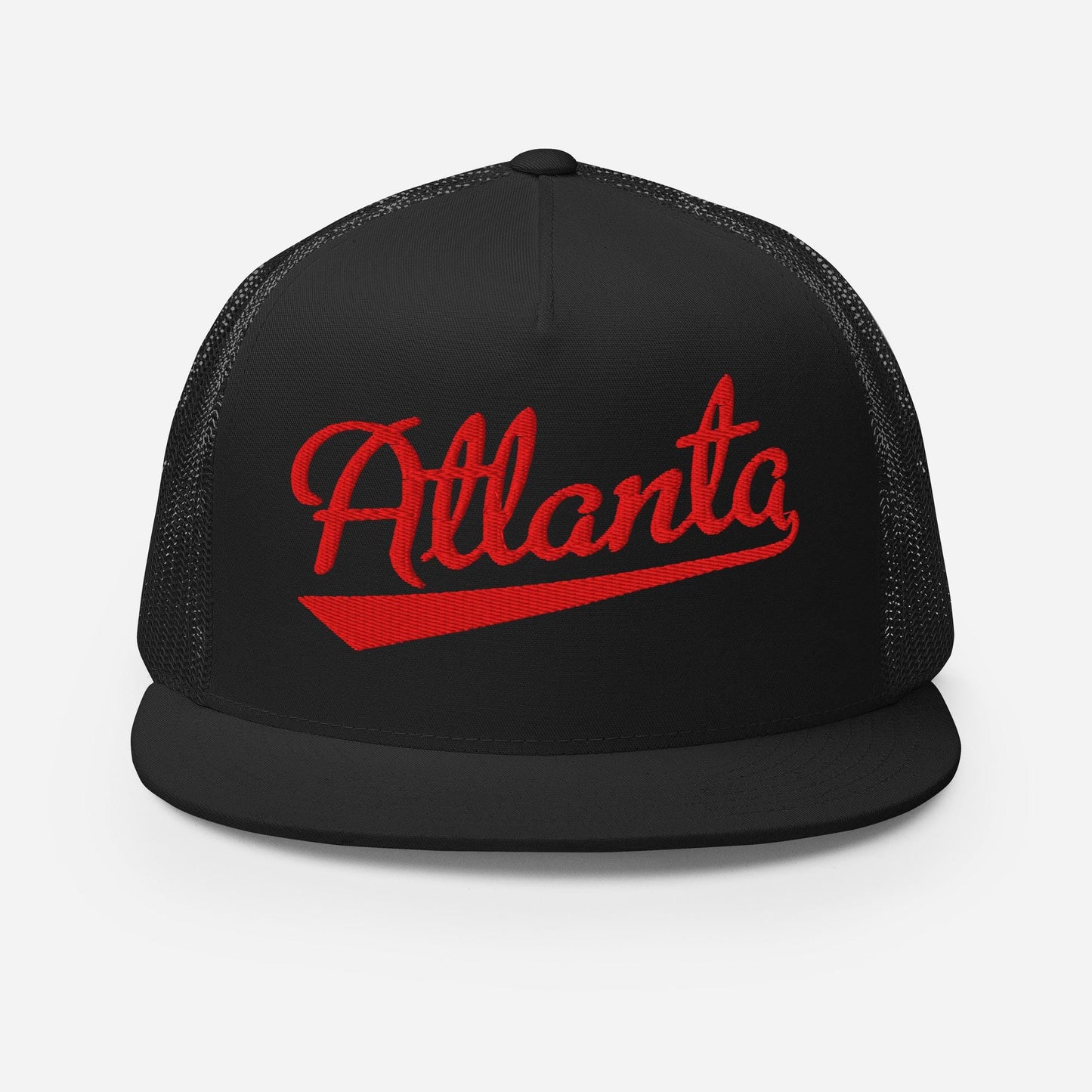 Snapback Trucker Hat - Atlanta Five Panel Cap | Mesh Back, Flat Bill