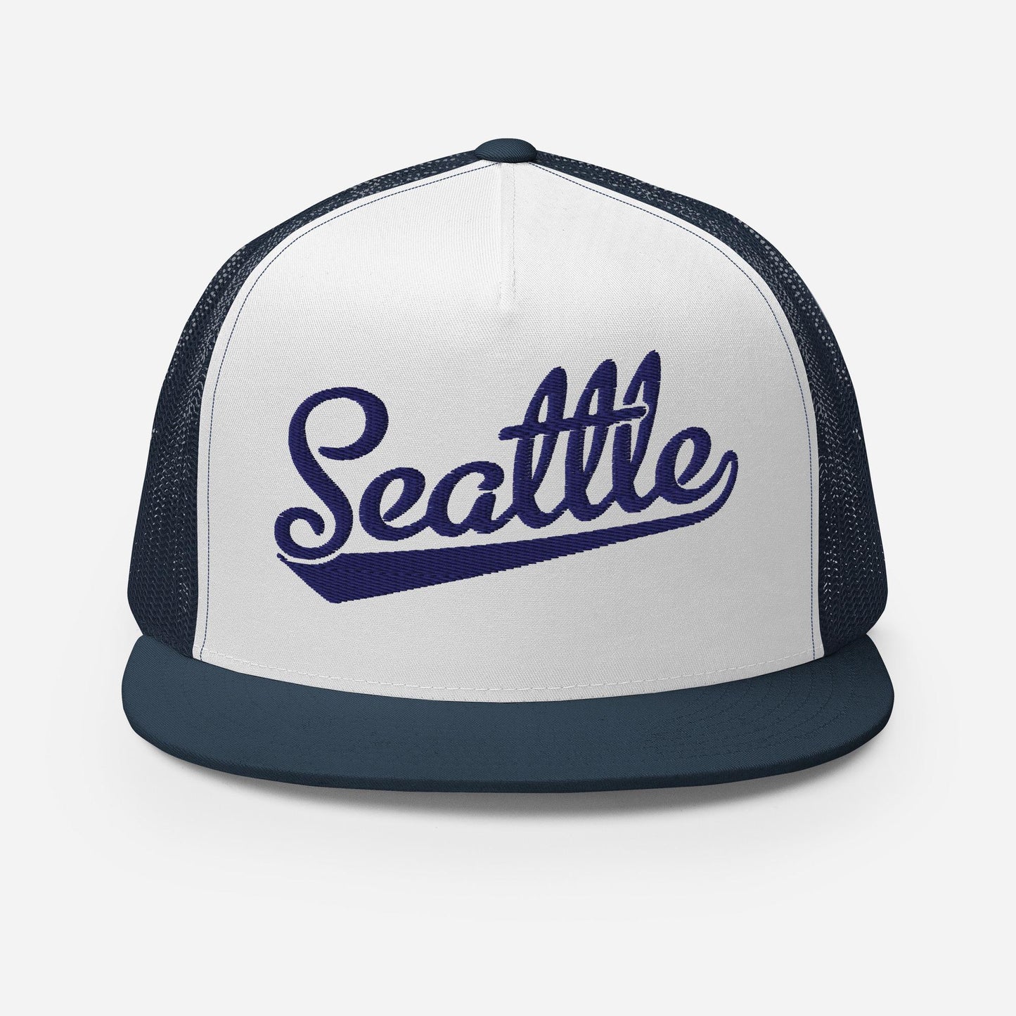Seattle Baseball Cap - Snapback Trucker Hat With Breathable Cotton Panel