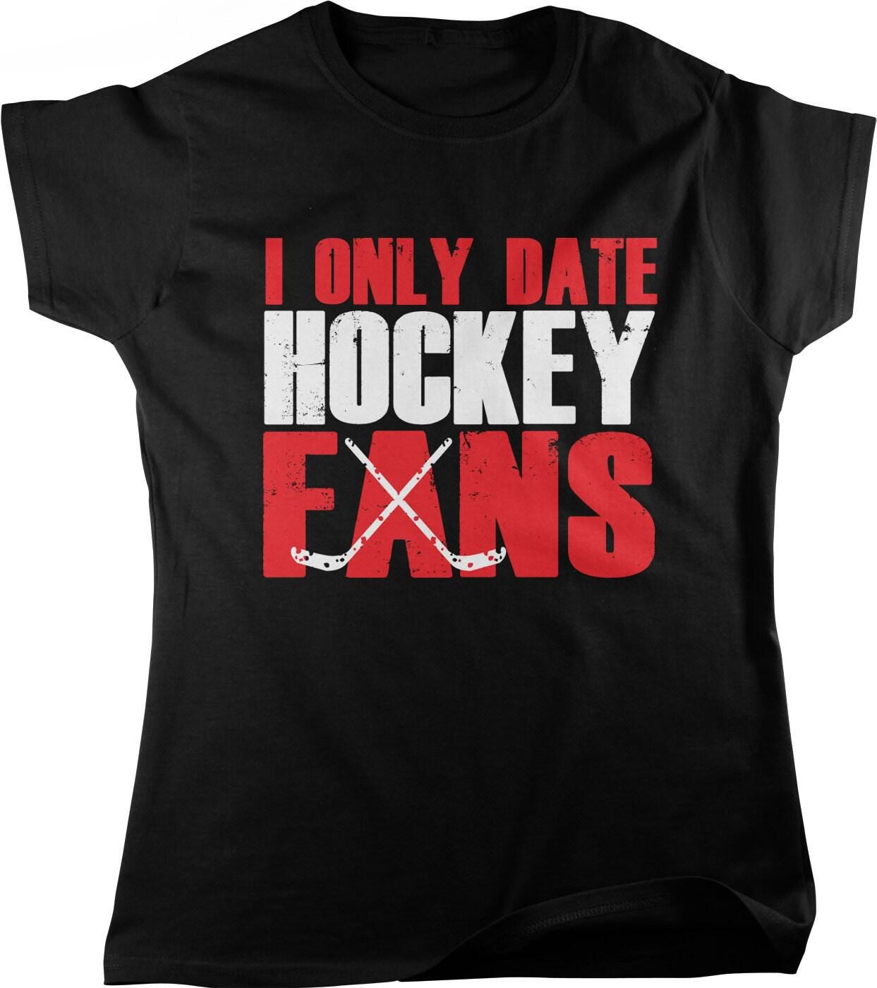 Hockey Fans T-Shirt | Funny Hockey Shirt For Women | Cotton Pre Shrunk Tee