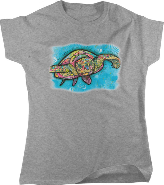 Sea Turtle Shirt – Women's Cotton Tee With Inspirational Sea Turtle Design