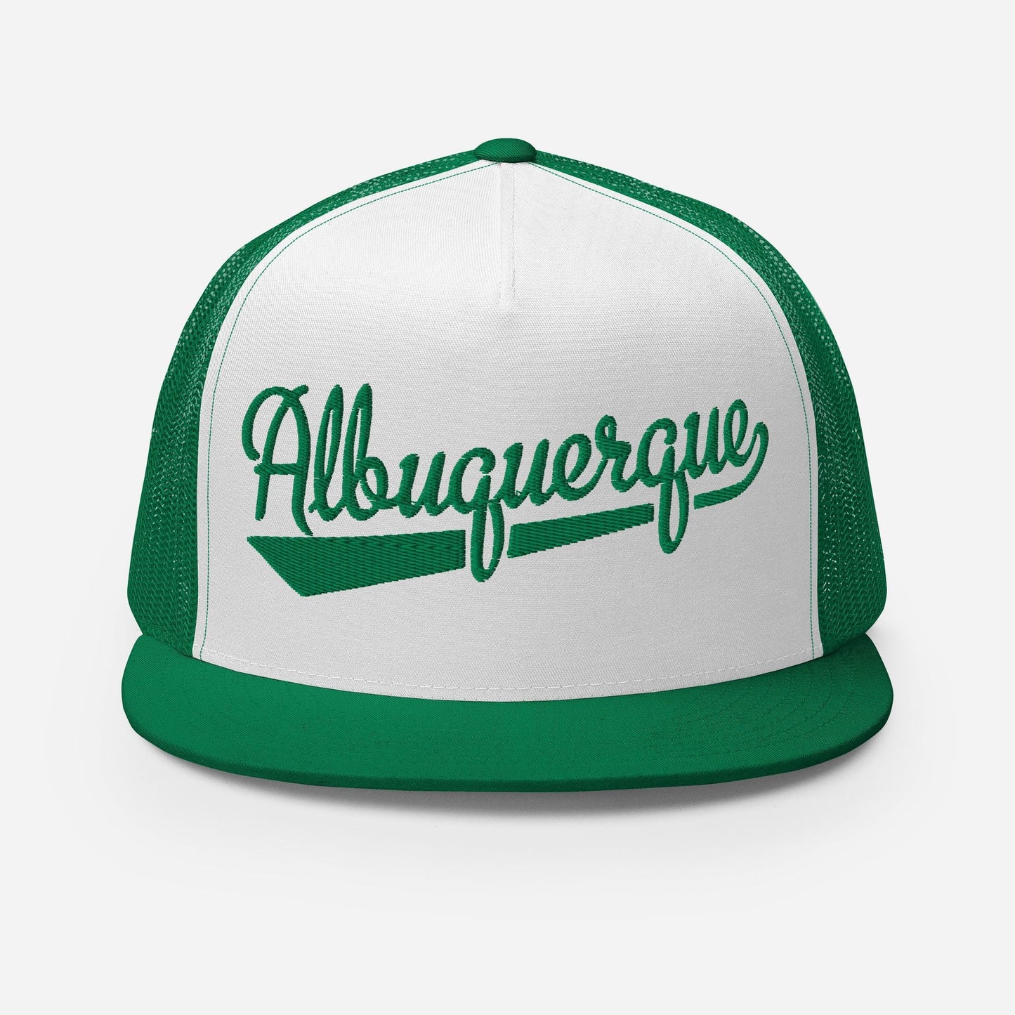 Albuquerque Snapback Trucker Hat - Five Panel Flat Bill Cap With Custom Embroidery