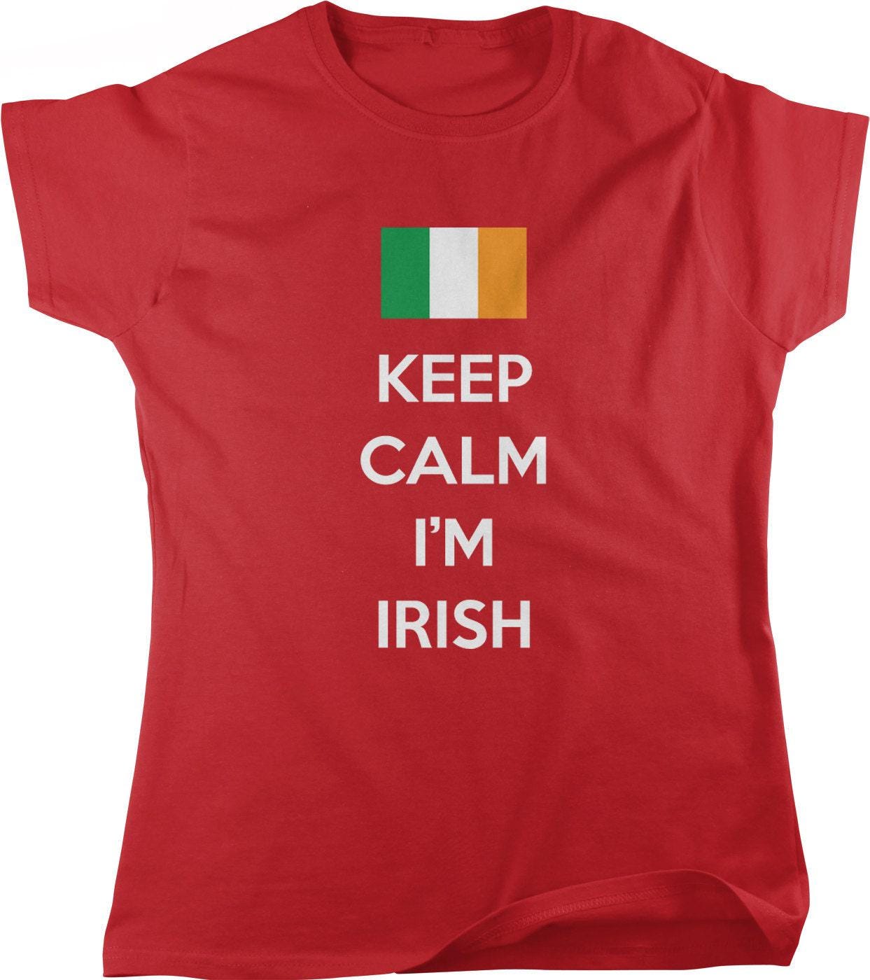 St Patricks Day T-Shirt - Womens Cotton Tee With Irish Shamrock Design